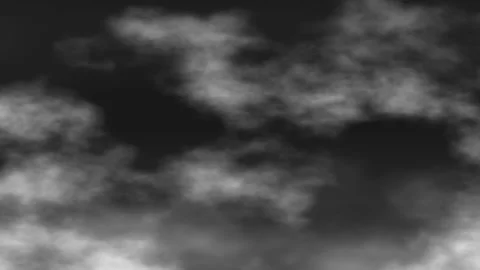 Dramatic Dark Sky with Wispy White Clouds Moving Across the Frame Stock Footage 334648099