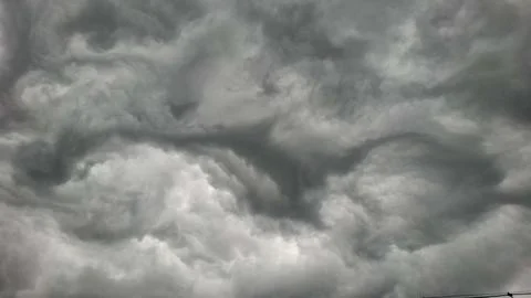 Dramatic Dark Storm Clouds Formation in the Sky Stock Photos