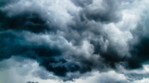 Dramatic dark storm clouds, hd time-lapse Stock Footage 36514020