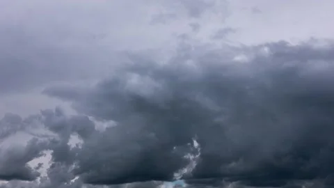 Dramatic Dark Storm Clouds Moving Fast Across Moody Sky Time-Lapse 스톡 동영상 337457665