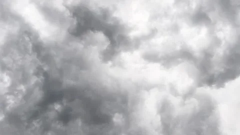 Dramatic dark storm clouds moving fast Stock Footage 344137884