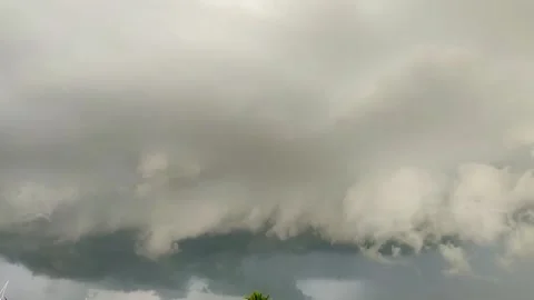 Dramatic Dark Storm Clouds Moving Across The Sky Stock Footage 346391503