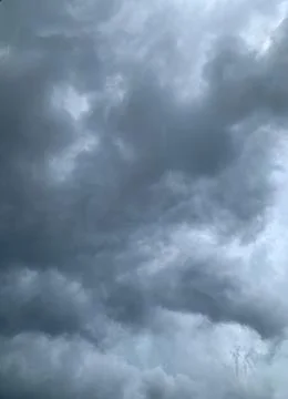 Dramatic Dark Storm Clouds Moving Across the Sky Stock Photos