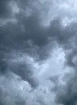 Dramatic Dark Storm Clouds Moving Across the Sky Stock-Fotos