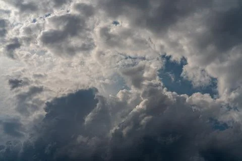 Dramatic Dark Storm Clouds Over Sky 스톡 사진