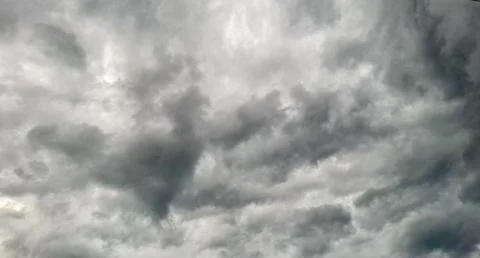 Dramatic Dark Storm Clouds in Overcast Sky Stock Photos