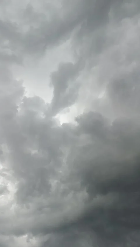 Dramatic Dark Storm Clouds Timelapse Before Heavy Rain Stock Footage 325070901