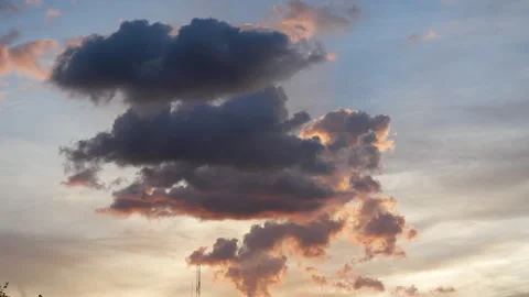 Dramatic dark storm rain clouds black sky background Stock Footage 275773321