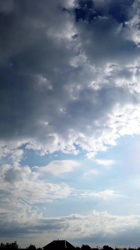 Dramatic Dark Sunset Clouds Moving Fast Timelapse Stock Footage 338008498
