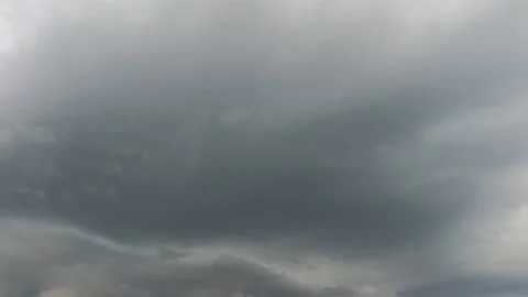 Dramatic dark thunder rain storm clouds with raindrops Stock Footage 155986333