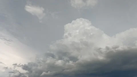 Dramatic dark thunder rain storm cloud n stormy gray cloudscape Stock Footage 156459078