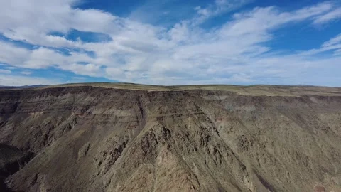 Dramatic Desert Canyon and Rugged Valley Landscape in Mojave Stock Footage 330962273
