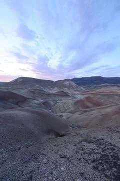 Dramatic desert landscape at sunset 写真素材