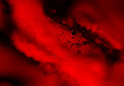 Dramatic digital backdrop featuring a vibrant red color explosion with blac.. Ilustración de archivo