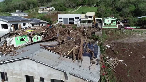 Dramatic Drone Footage Reveals Heartbrea... | Stock Video | Pond5