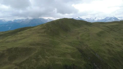 Dramatic Drone View of Green Salzachgeier Mountains in Austrian Alps on Clo.. Stock Footage 337043601