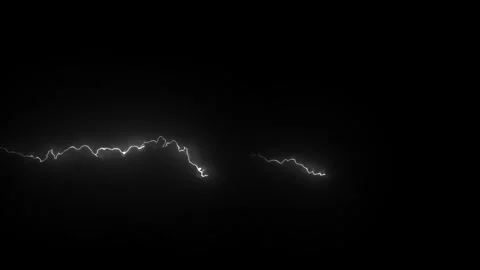 Dramatic Electric Lightning Strike Effect with Bright White Thunder Bolts Stock-Footage 342755666