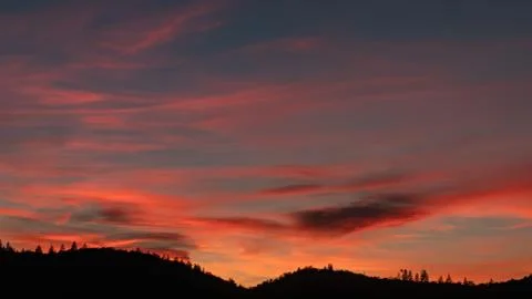 Dramatic Evening Light Landscape. Stock Photos