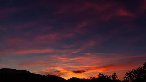 Dramatic Evening Light Landscape. Stock Photos