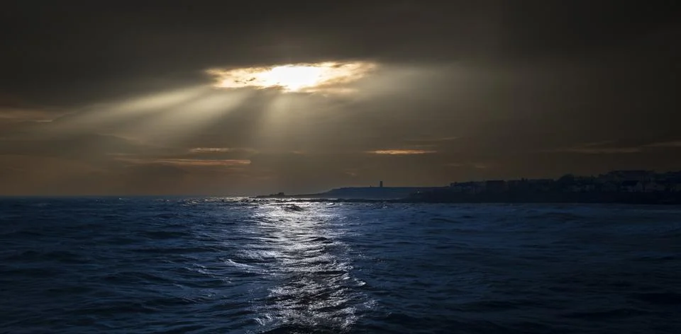 Dramatic evening light on the River Forth at Anstruther in Fife, Scotland Stock Photos