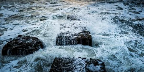 Dramatic evening light on the River Forth at Anstruther in Fife, Scotland Stock Photos