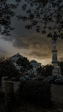 Dramatic Evening at the Mosque Fotos Stock