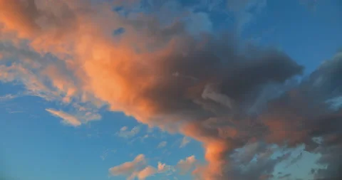 Dramatic evening sky 4K timelapse Stock Footage 140115238