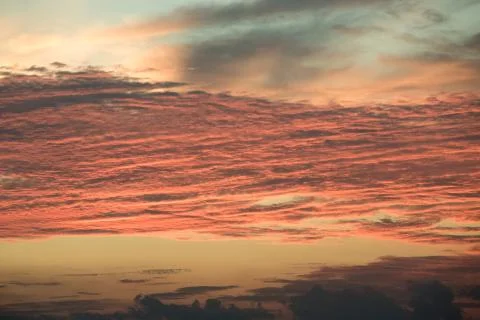 Dramatic fall sunset sky Stock Photos