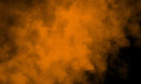 Dramatic Fire Smoke Background With Dark Orange Cloud Texture Stock Photos