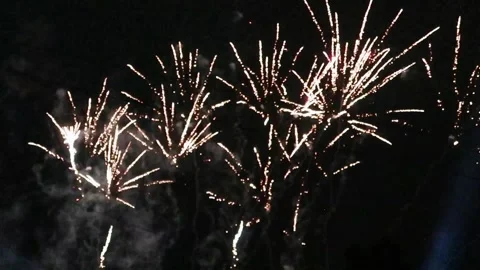 Dramatic fireworks exploding light trails. Elegant, ethereal and abstract 스톡 동영상 291534981