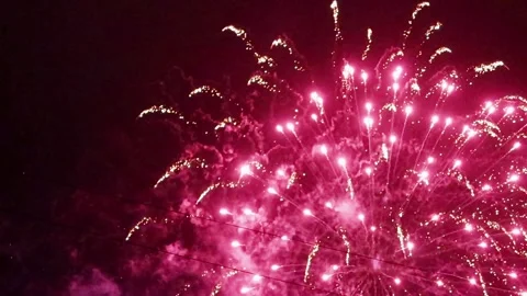 Dramatic fireworks exploding light trails. Elegant, ethereal and abstract Stock Footage 291534989