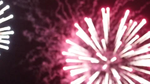 Dramatic fireworks exploding light trails. Elegant, ethereal and abstract Stock Footage 291535025