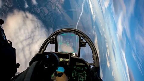Dramatic Flight Above The Clouds Cockpit View, Dynamic Aerial Perspective F.. Stock-Footage 321948189