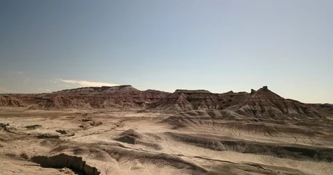 Dramatic flight along the Martian landscape of the Painted Desert of Arizona Stock Footage 111302634