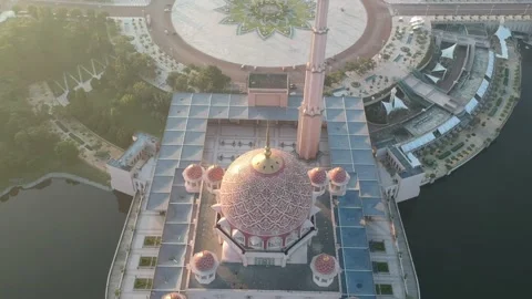 Dramatic Footage of Masjid Putra Stock Footage 136338156