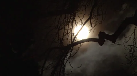 Dramatic full moon with fast clouds 스톡 동영상 27812801