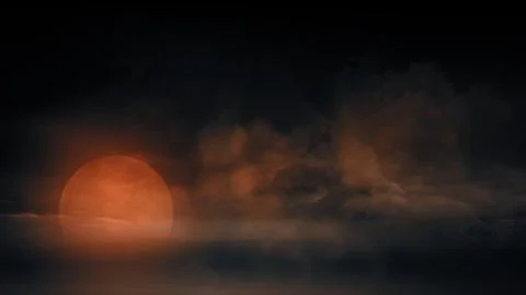 Dramatic full moon sky and cloud. Stock Illustration