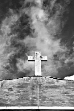Dramatic funeral cross Foto stock