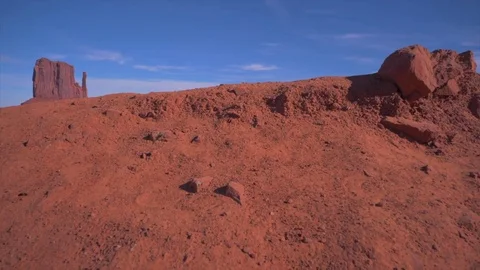 Dramatic Gimbal Shot of Monument Valley Stock Footage 83250670