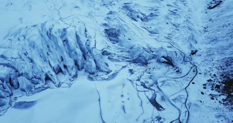 Dramatic Glacier Landscapes: Aerial View of Jökulsárlón, Iceland Stock Footage 285524899
