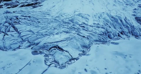 Dramatic Glacier Landscapes: Aerial View of Jökulsárlón, Iceland Stock Footage 285525205
