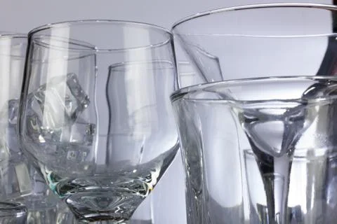 Dramatic Glassware Closeup Stock Photos