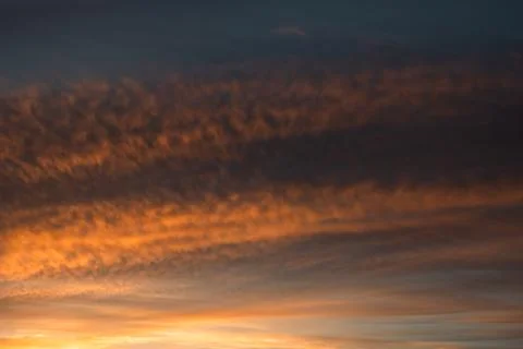 Dramatic Golden Hour Sunset Sky Stock Photos