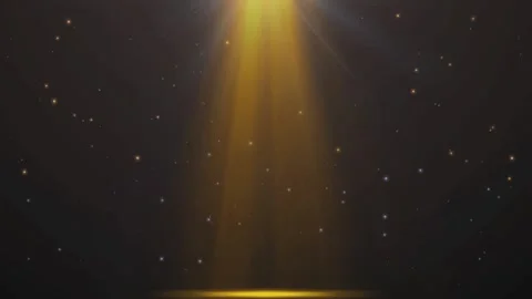 Dramatic golden light beam shining through darkness. Ethereal celestial glow 스톡 동영상 339646493