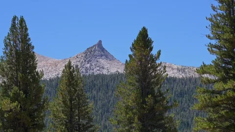 Dramatic Granite Points of Cathedral Peak in Yosemite National Park Stock Footage 314031212