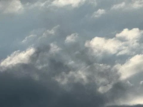 Dramatic Gray Clouds with Bright Highlights Stock Photos