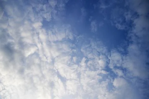 Dramatic Gray Clouds Over Blue Sky Stock Photos