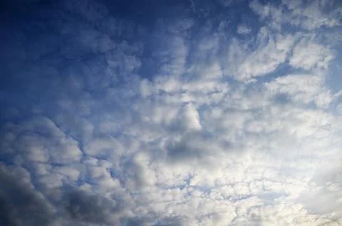 Dramatic Gray Clouds Over Blue Sky Stock Photos