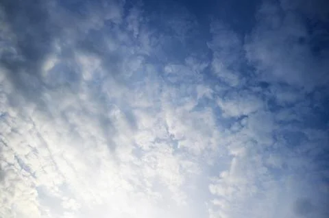Dramatic Gray Clouds Over Blue Sky Stock Photos