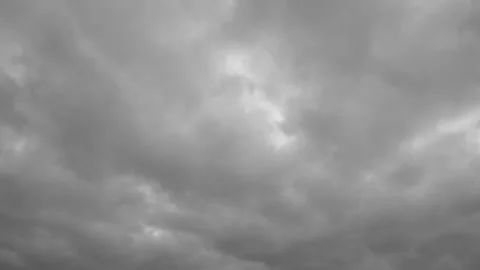 Dramatic grey cloudy sky - time lapse cloudscape - sky background - thunderstorm Stock Footage 154804230